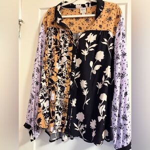 The Paz Buttowndown Shirt in Cedar by Maeve 3XL